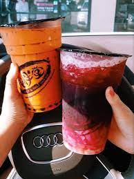 Half And Half Tea House Boba Shop Milk Tea Bubble Tea With Lychee Jelly California San Gabriel Half Half Tea House Bubble Tea Boba Drink Milk Tea