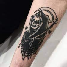 Choose from grim reaper vintage stock illustrations from istock. Minimalist Grim Reaper Tattoo Simple Novocom Top