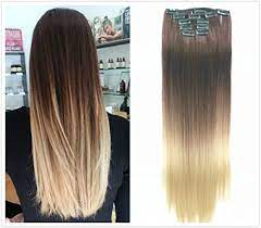 Dip dye one piece straight hair extensions in chocolate brown to ginger. 22 Inches Straight Full Head Ombre Dip Dyed Clip In Hair Extensions 6pcs Pack Dark Brown To Sandy Blonde Wantitall