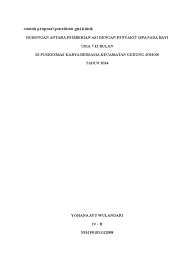 Skripsi hubungan antara pengetahuan gizi ibu tingkat konsumsi energi dan status gizi balita di desa x. Contoh Proposal Penelitian Gizi Klinik