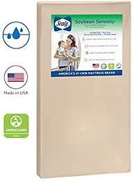 Amazon Com Sealy Baby Soybean Serenity Foam Core Waterproof Standard Toddler Baby Crib Mattress Hypoallergenic In 2020 Crib Mattress Baby Crib Mattress Baby Cribs