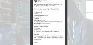 Mau jadi apa negara ini kalau kita. Kongsi Nombor Akaun Bank Pada Umum Berisiko Jadi Mangsa Scammer