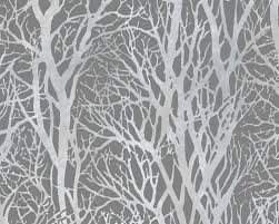 Life 3 30094 3 Tapete Vlies Muster Natur Baum Pflanze Floral Metallic Grau Silberne Tapete Tapeten Tapete Grau