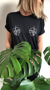 Monstera Feuille Design T Shirt Tee High Quality Water Base Etsy Monstera Monstera Leaf Vegan Shirt