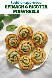 Spinach Pinwheels With Ricotta Cheese A Delicious Afterschool Snack That Is Ready In About 30 Minutes Super Simp Veggie Snacks Baby Food Recipes Milk Recipes