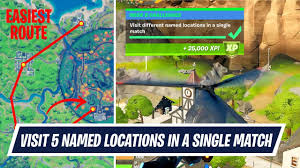 So dusty divot, tilted towers, greasy grove and you may not snag a victory royale, but you'll grab those five battle stars and get that much closer to tier 100 of the season 4 battle pass. Shortest Way To Visit Different Named Locations In A Single Match In Fortnite Week 8 Challenge Youtube
