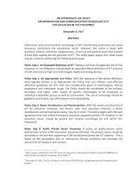 Funding for public education comes from the national government. Pdf An Appropriate Use Policy On Information And Communication Technology Ict For Education In The Philippines