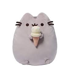 Amazon Com Gund Pusheen Plush With Ice Cream Cone Toys Games Peluche De Pusheen Peluches Kawaii Peluches