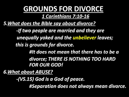 Will stick to his wife, and they will become one flesh.. Ppt Grounds For Divorce Powerpoint Presentation Free Download Id 1782982