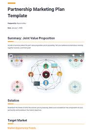 A joint venture business plan is a document that describes a business merger of two or more companies. Partnership Marketing Plan Template By Bit