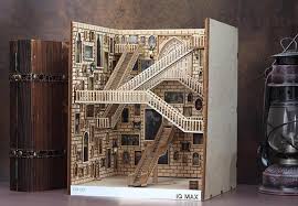 Sale Alley Stair Dioramas Book Nook Diy Wooden Model Bookshelf Room Kit With Light In 2020 Book Nooks Wooden Diy Diy Book