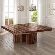 So don't opt for a large 10 seater dining table set if square dining tables work best in square dining rooms or big open plan spaces. Dallas Ranch Solid Wood Pedestal Rustic Large Square Dining Room Table Dining Room San Francisco By Sierra Living Concepts