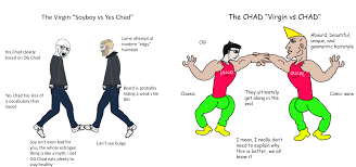 Please use a relatively similar format as all posts do to make searching easier, and try. Meme History Virgin Vs Chad Turns 4 Years Old Today Knowyourmeme