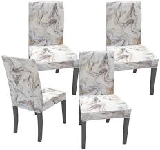 Sure fit stretch jacquard damask slipcovers. 4pack Muuyi Chair Cover Stretch Chairs Slipcovers Seat Slipcover Christmas Furniture Protector For Dining Room Ceremony Hotel Chrismasbell Home Slipcovers Urbytus Com