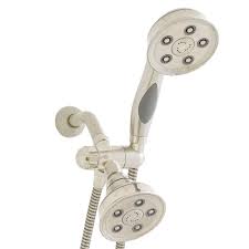 Speakman Caspian 3 Spray Hand Shower And Shower Head Combo Kit In Brushed Nickel Shower Heads Speakman Dual Shower