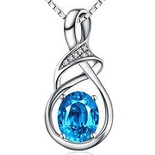 Ice Carats 925 Sterling Silver Swirl Design White Blue Diamond Pendant Sterling Silver Pendants Blue Topaz Pendant Necklace Sterling Silver Necklace Pendants