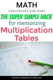 Easy Way To Memorize Multiplication Tables In 2020 How To Memorize Things Kids Math Worksheets Word Family Worksheets