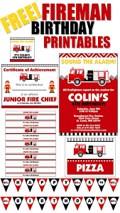 Fire Truck Birthday Party With Free Printables How To Nest For Less Firetruck Birthday Fire Fighter Birthday Party Fire Man Birthday Party