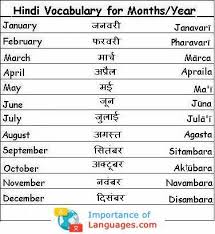 Hindi Words For Months Years Learn Hindi Hindi Language Hindi Language Learning