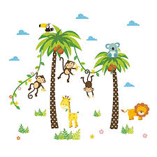 Target.com has been visited by 1m+ users in the past month Amaonm Removable Creative Diy Nursery Room Wall Decor Stickers Giant Coconut Tree Animal Monkey Birds Wall Decals For Kids Babys Boy And Girls Bedroom Living Room Classroom Wall Decorations Buy Online