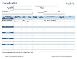 Medication List Template For Better Health And Medical Record Medication List Medication Chart Medical Printables
