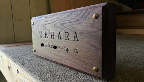 pin on crank name plates 表札
