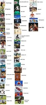 In addition to individual sports, the list includes some names of sport groups, styles and codes. Comprehensive Sports Name List From Sp Imgur