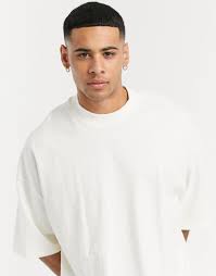 Topman Oversized High Neck T Shirt In White For Men Lyst