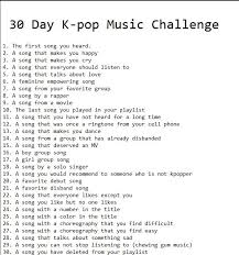 30 Day Kpop Music Challenge Tantangan 30 Hari Menjilid Buku Buku