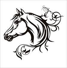 Horse Head Swirly File Download Svg Eps Dxf Png By Hornbackshouse Horse Silhouette Horse Tattoo Small Horse Tattoo