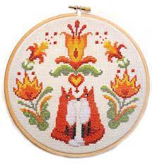 Aida 14, cream 167w x 164h stitches size(s): Visual Arts Craft Supplies Tools Fox Cross Stitch Pattern Pumpkin Cross Stitch Happy Halloween Cross Stitch Wreath Happy Autumn Counted Cross Stitch Easy Cross Stitch Decor
