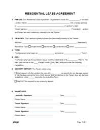 free simple 1 page lease agreement template pdf word