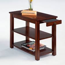 A compact side table, which can slide out almost triple the surface. Chairside Table W Pull Out Shelf By Progressive Furniture Furniturepick