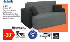 Oltre 20.000 prodotti tra cui scegliere e 19 negozi in italia. Offre Banquette Lit Bz Studio 140 Cm Dunlopillo Chez Conforama