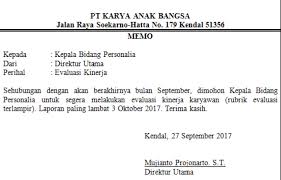Sukses makmur memo internal no. Contoh Surat Memo Nusagates