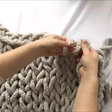 It is really big and very beautiful! Chunky Knit Blanket Make It Too Old Bethpage