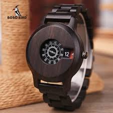 Relogio Masculino Bobo Bird Men Watch Wooden Luxury Brand Quartz Wristwatches Erkek Kol Saati Great Men S Gift Oem Drop Shipping Wooden Watches For Men Mens Watches Wood Watches For Men