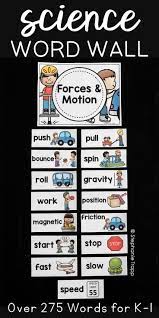 Science Word Wall For Kindergarten And First Grade Over 275 Science Words With Pictures Provide Student Science Word Wall Science Words Word Wall Kindergarten
