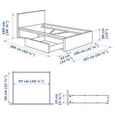Detalles del producto debajo de la cama hay 4 cajones grandes con mucho espacio para guardar edredones, almohadas y ropa de cama. Malm Bettgestell Hoch Mit 2 Schubkasten Weiss Ikea Deutschland