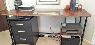 Wood paneled industrial pipe desk desk week. How To Make A Metal Pipe Desk Splendry