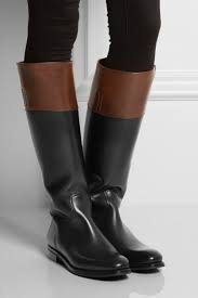 Black Martina Two Tone Leather Riding Boots Church S Boots Riding Boots Leather Riding Boots