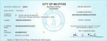 Business License Center City Of Milpitas