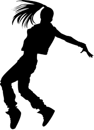 Silhouette Girl Dancer Wall Sticker Dance Silhouette Dance Tattoo Hip Hop Girl