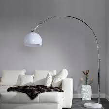 Original Retro Design Bogenlampe Big Bow Weiss Hohenverstellbar
