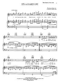 It S A Hard Life Sheet Music Queen Sheet Music Piano Sheet Music Free Life Is Hard