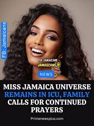 Miss Jamaica Universe 2025, Dr. Gabrielle Henry, remains in the ICU one  week after suffering a serious head injury from a fall during the evening  gown preliminary competition in Thailand. Doctors have