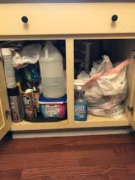 A durable, stackable, bright red, blue and green. Plan A Space To Organize Your Cleaning Supplies