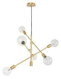 Aston 6l Brushed Brass Modern Pendants Pendant Lights Lighting Direct Lightingdirect Pendant Lighting Lounge Direct Lighting Brass Pendant Light