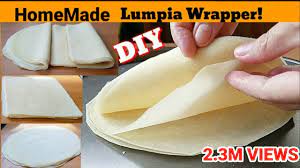 Easy and affordable homemade lumpia wrapper!! How To Make Lumpia Wrappers Diy Lumpia Wrappers Egg Rolls Wrappers Youtube