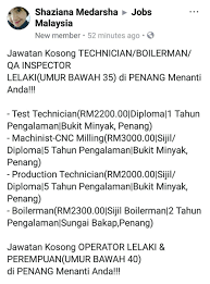 Maybe you would like to learn more about one of these? Jobthru Malaysia On Twitter Vacancy Oh Kerjakosong Jobmalaysia